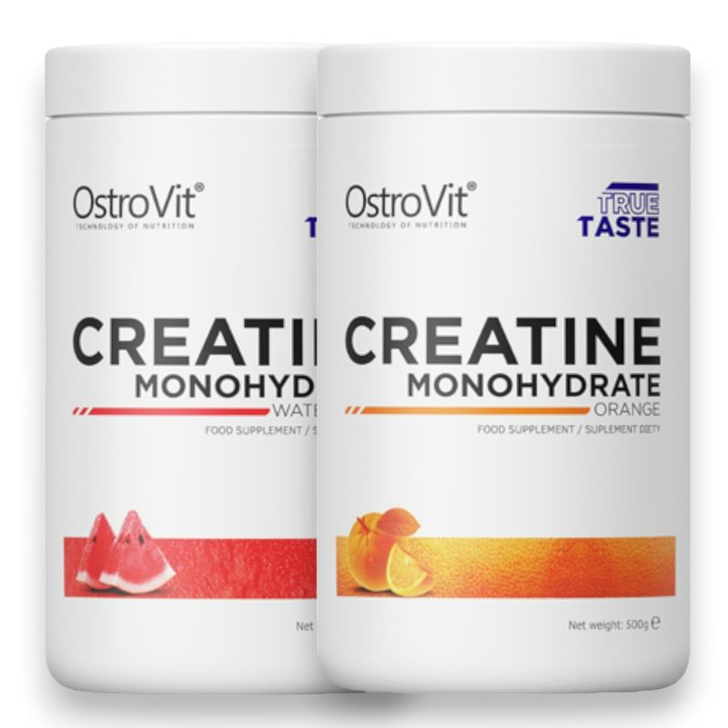 OSTROVIT - Pack creatina monohidratada 500 gr C/U sandia - naranja - OSTROVIT