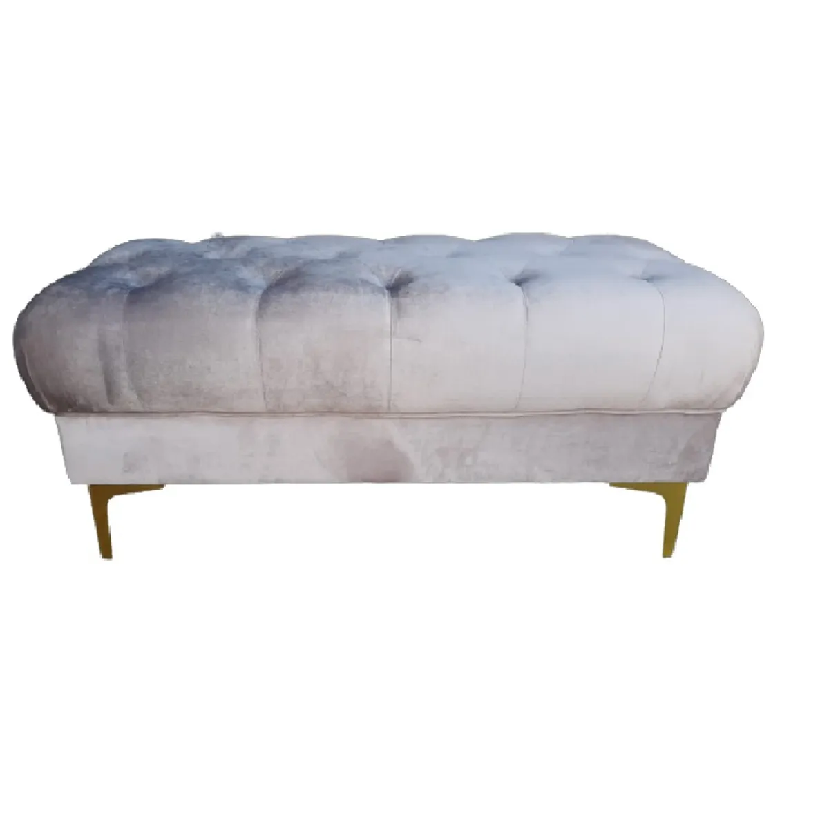 INTERACTIVE STORE - Banqueta Capitoné felpa beige