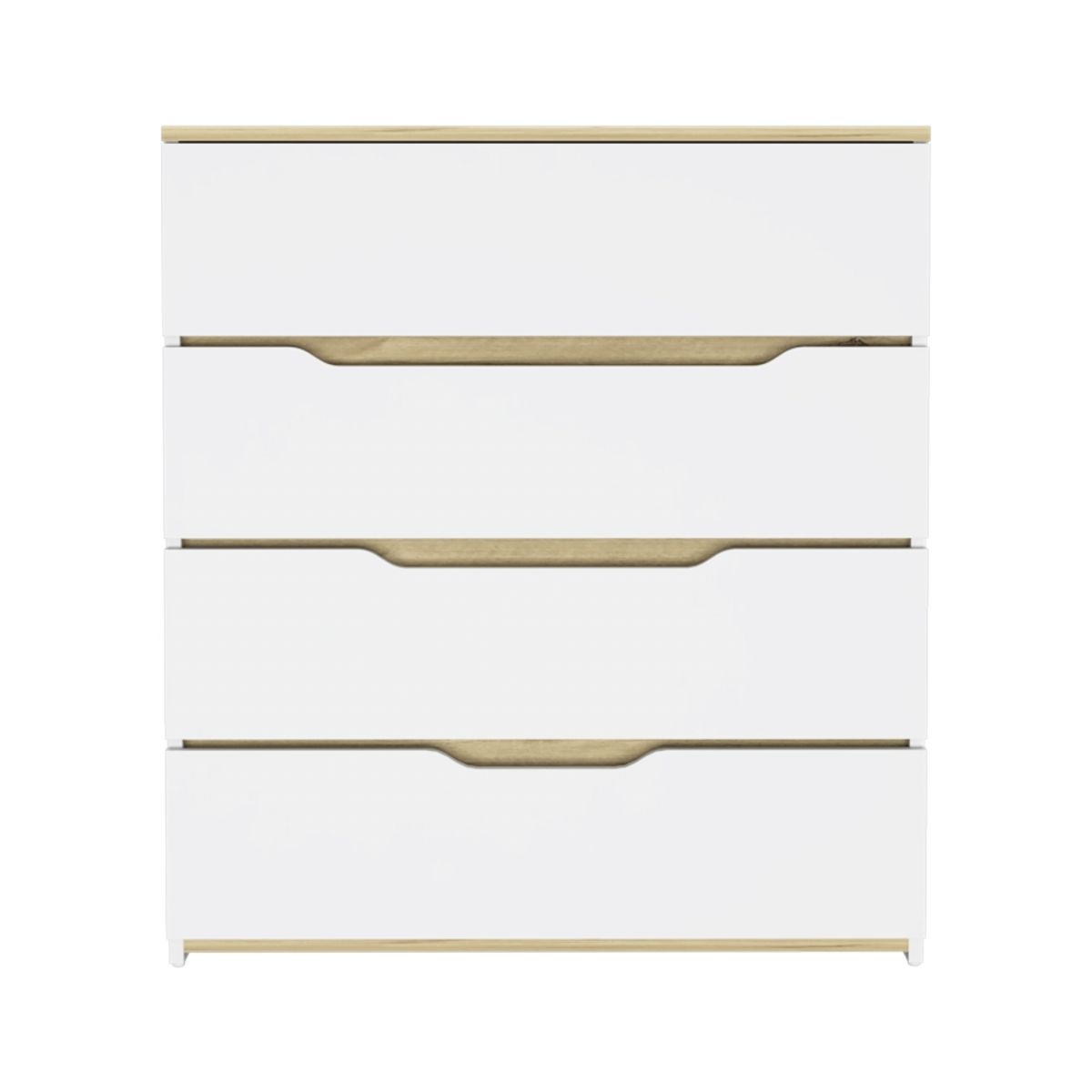 FMFURNITURE - Comoda Z-80 Bi-Color 4C - Blanco Duna