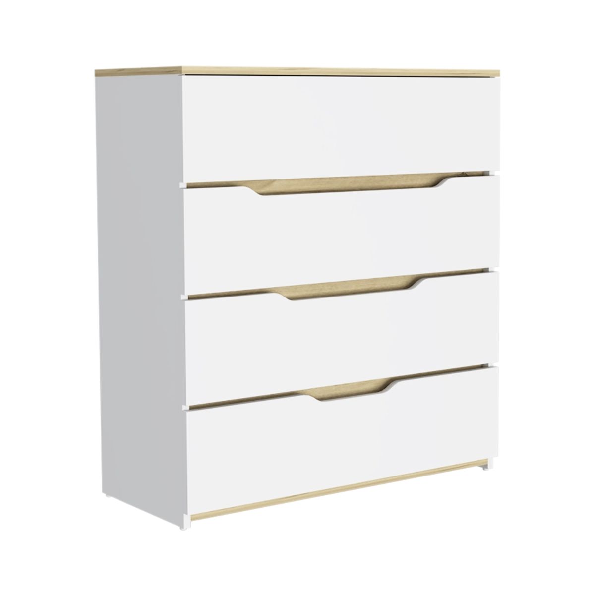 FMFURNITURE - Comoda Z-80 Bi-Color 4C - Blanco Duna