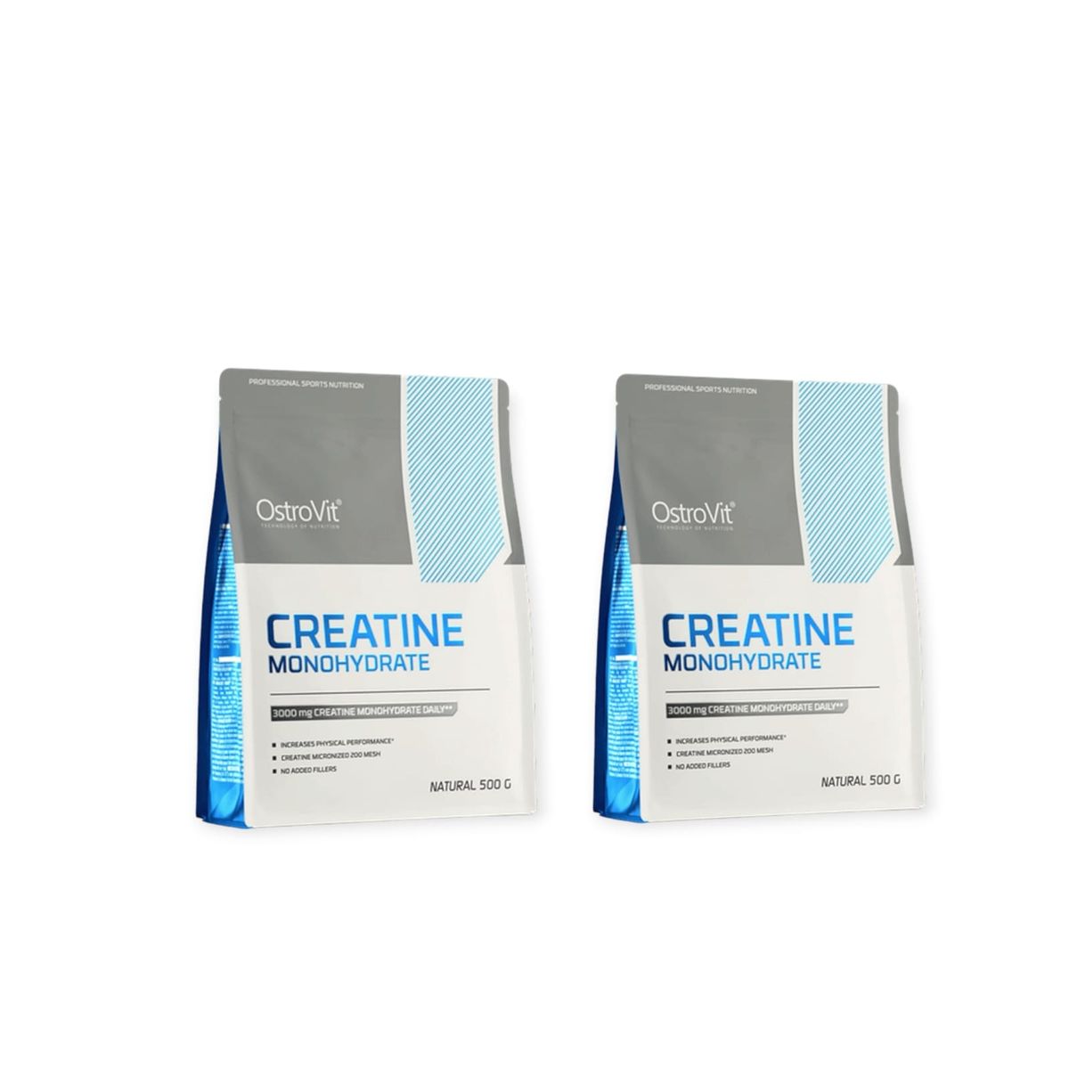 OSTROVIT - Pack creatina monohidratada Ostrovit 500 gr C/U sin sabor