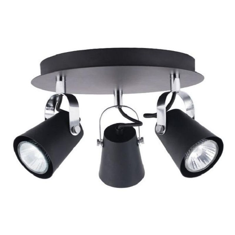 BP - Plafón Aurus 3 Luces Negro Mate BP