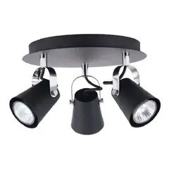 BP - Plafón Aurus 3 Luces Negro Mate