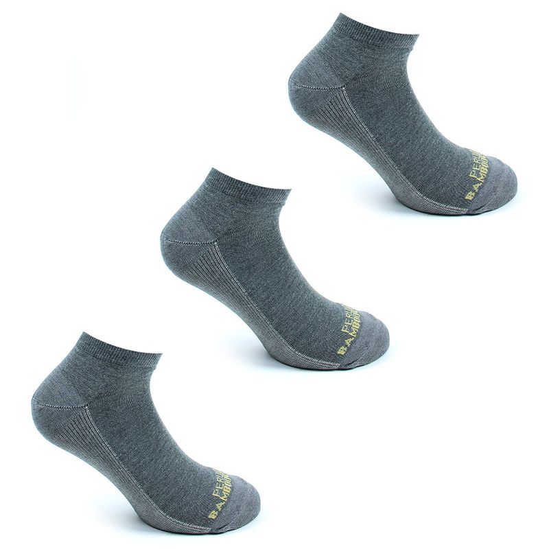 PERUGGI - Calcetín Cobre + Bamboo Tri-Pack Gris Melange Peruggi
