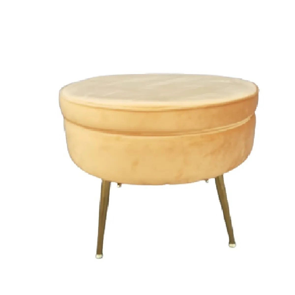 INTERACTIVE STORE - Banqueta Pouf redonda Felpa Golden