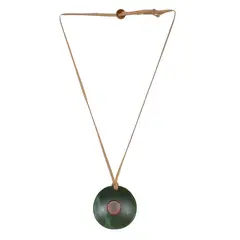 MAILEA - Collar placa boton mujer acrílico