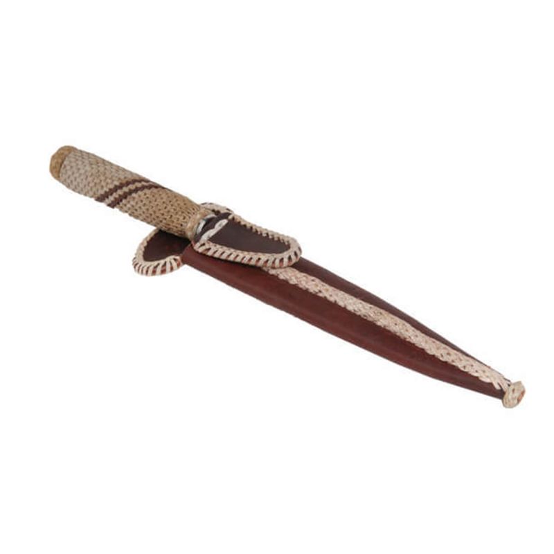 AL FILO DEL GAUCHO - Cuchillo Cabo Trenzado Tiento Cuero