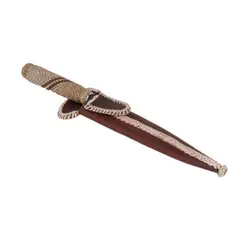 AL FILO DEL GAUCHO - Cuchillo Cabo Trenzado Tiento Cuero