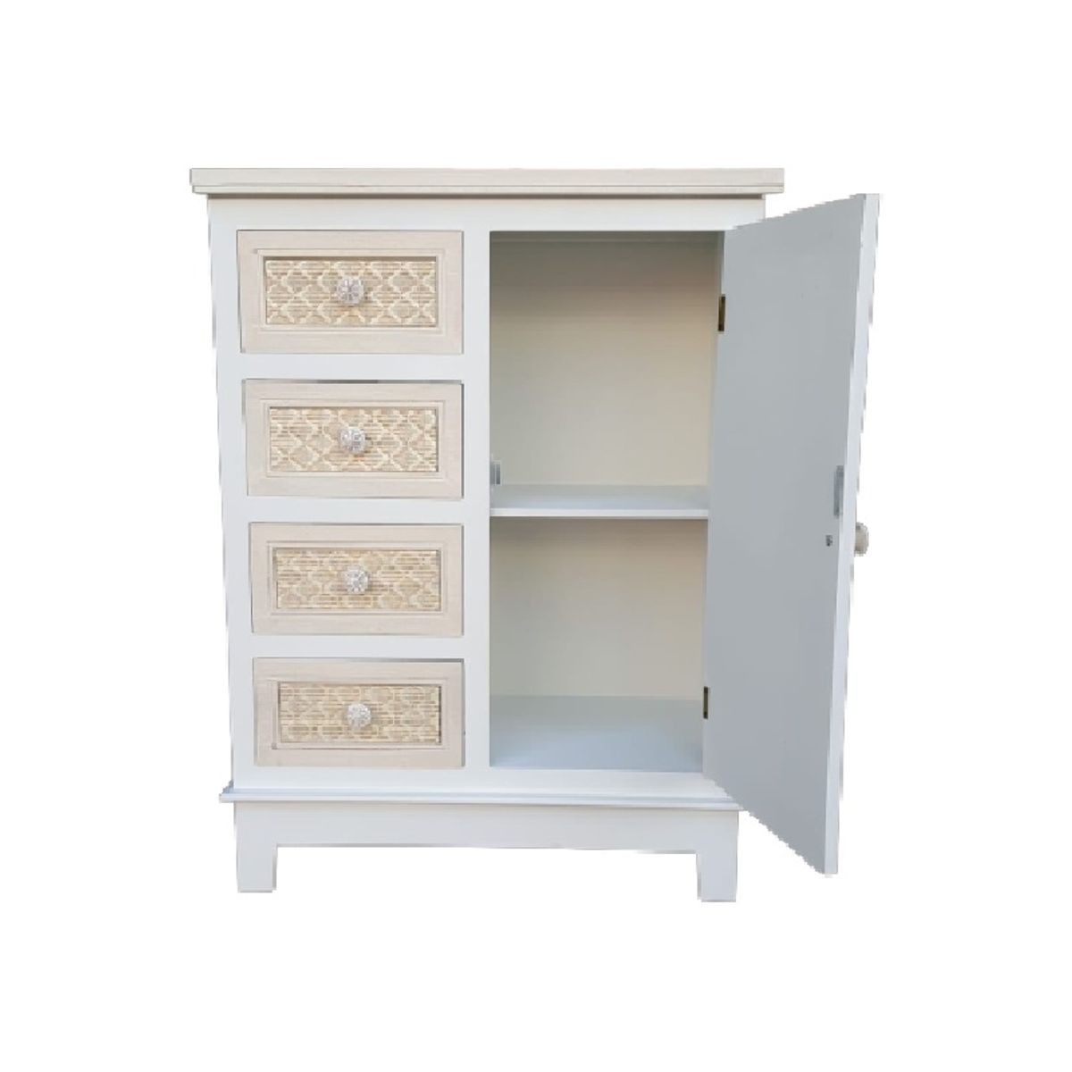 INTERACTIVE STORE - Cómoda 4 Cajones Puerta Provenzal