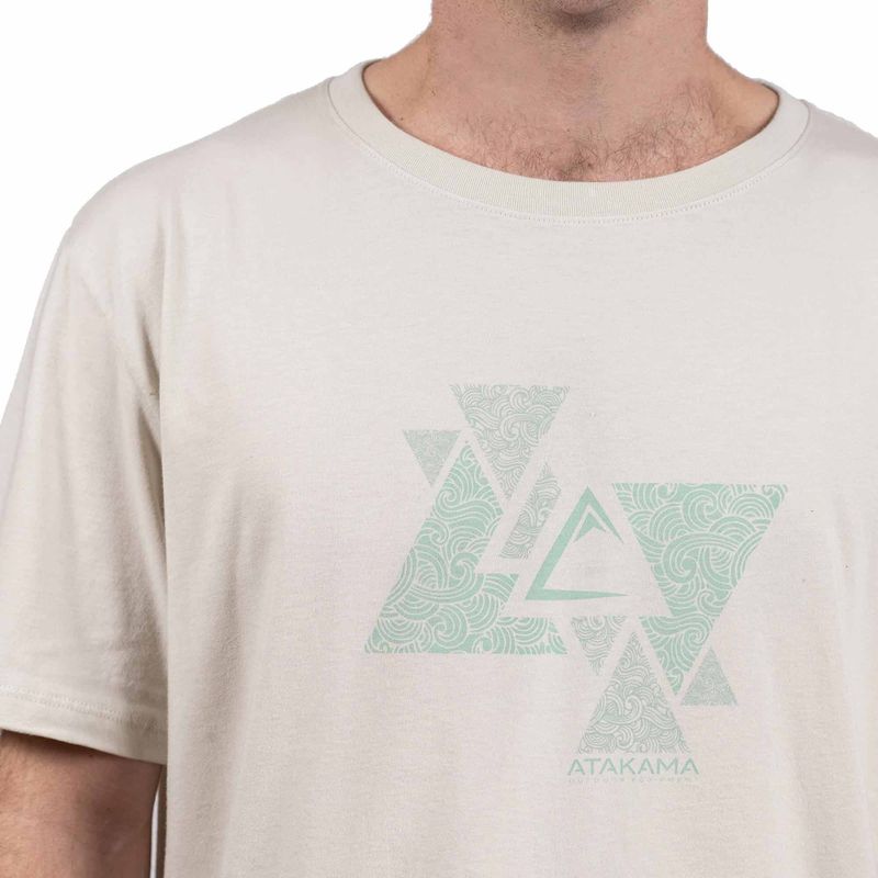 ATAKAMA OUTDOOR - Polera hombre manga corta triangulos.