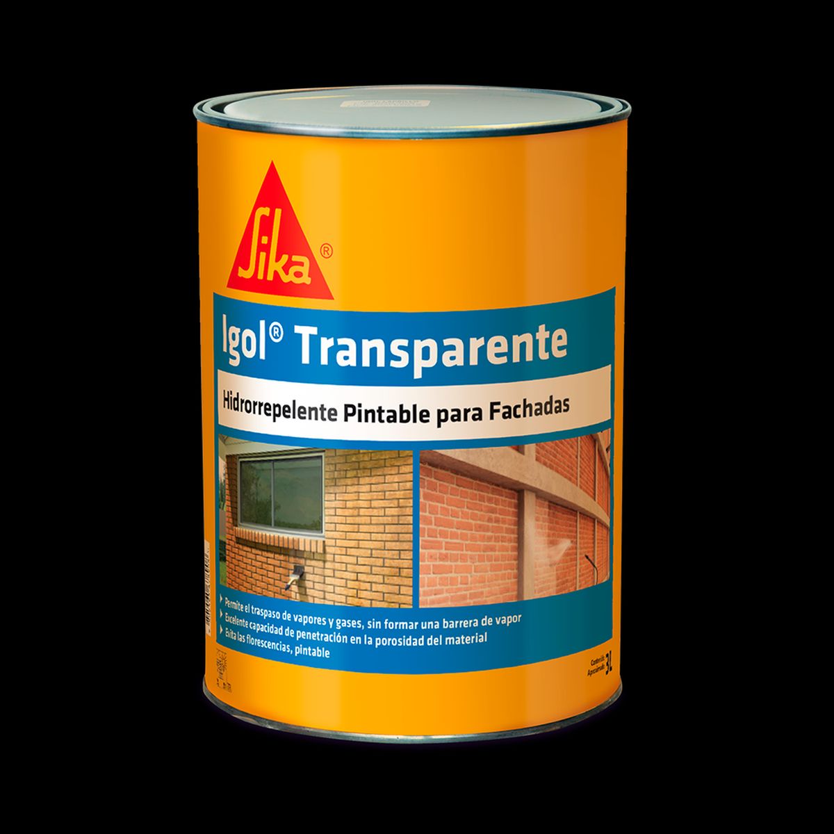 IGOL TRANSPARENTE - Hidrorrepelente Base Silicona, Galon 3 lts, marca SIKA - Foto Principal