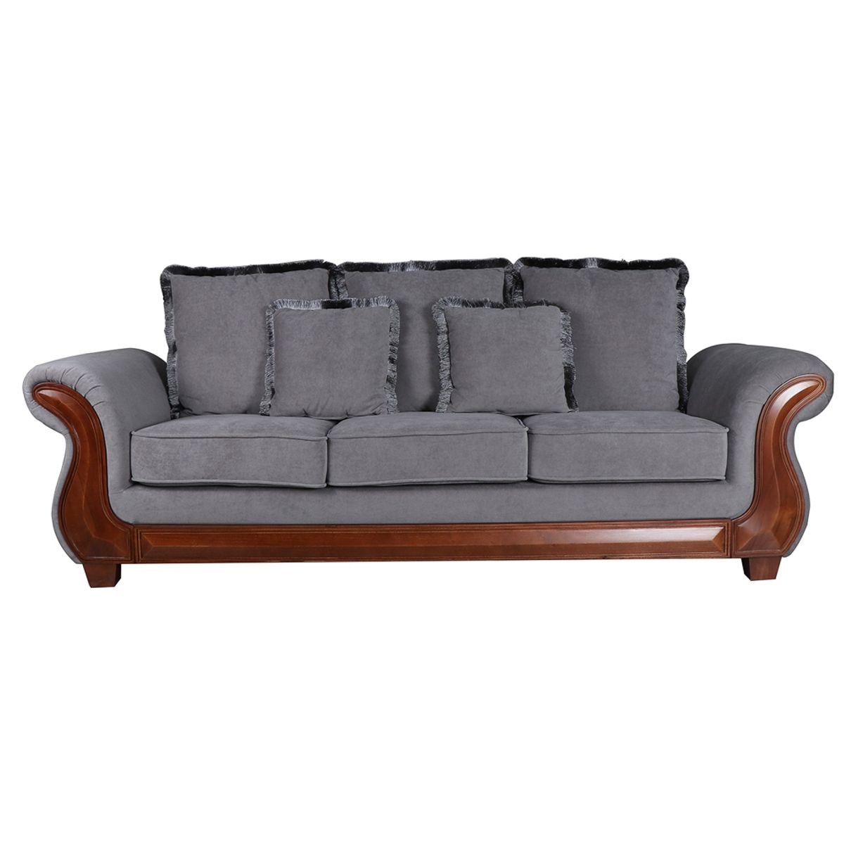 DECOMUEBLES - Sofa 3C Mozart Tela Gris