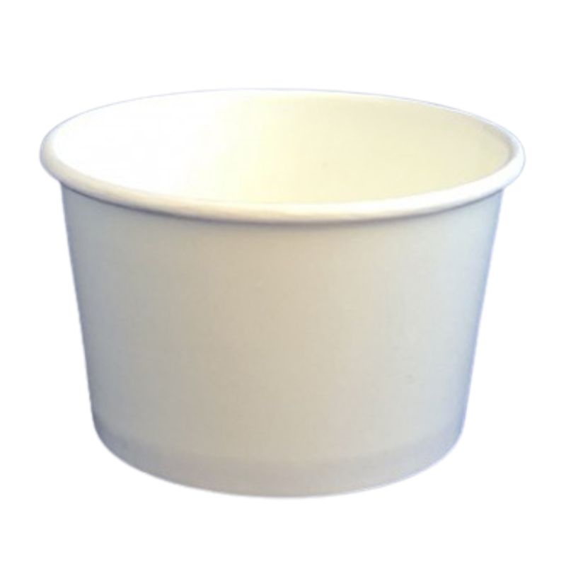 MOHICAN - Pote Polipapel P/helado 12  Oz/360 Cc. Blanco Pack 50 Uni