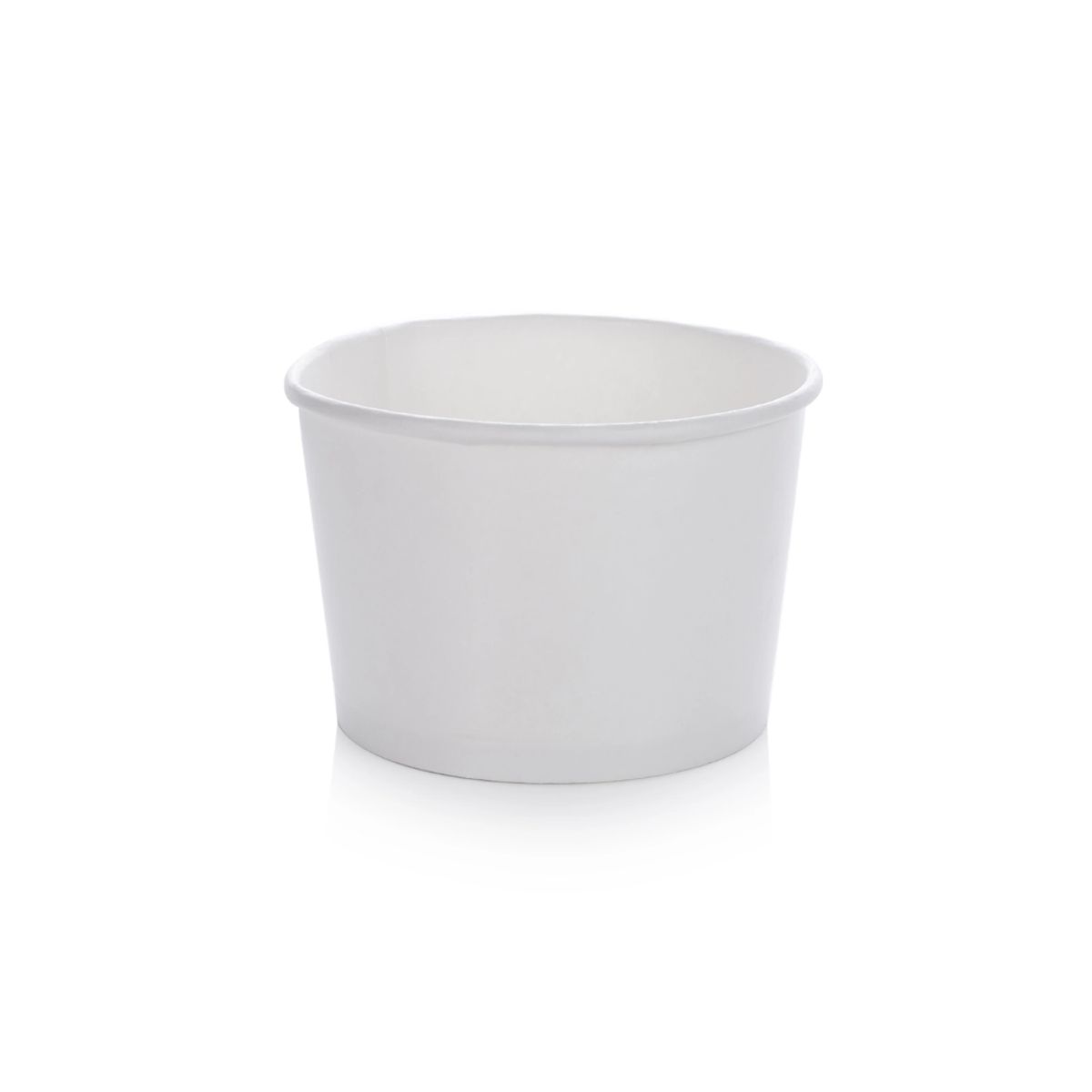 MOHICAN - Pote Polipapel P/helado 8  Oz/240 Cc. Blanco Pack 50 Uni