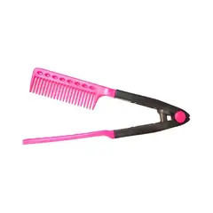 GENERICO - Peluquería Peineta Peine Alisadora Negra Rojo Fucsia