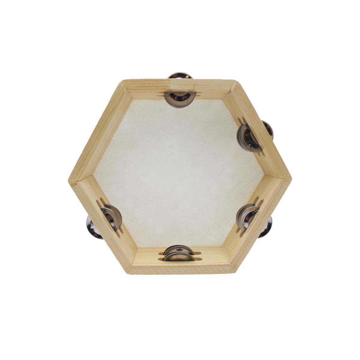 DBLUE - Pandero Hexagonal 8 Pulgadas.