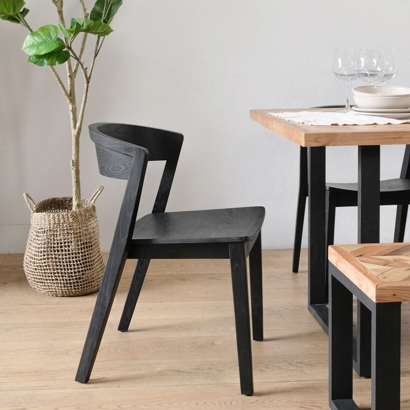 AMOBLE - Silla Comedor Rover negra Amoblé