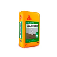 SIKA - SIKALASTIC 1k - Mortero Impermeabilizante Reforzado Fibra, Sac 18kg