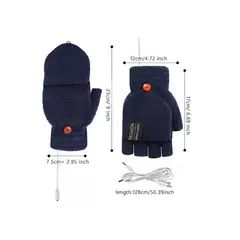 OFERTABKN - Guantes Calefactores Con Conexion Usb Calentador De Manos Azul