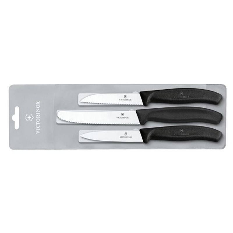 VICTORINOX - SET CUCHILLO VERDURA DENTADO 6.7113.3 3UN MANGO NYLON VICTORINOX