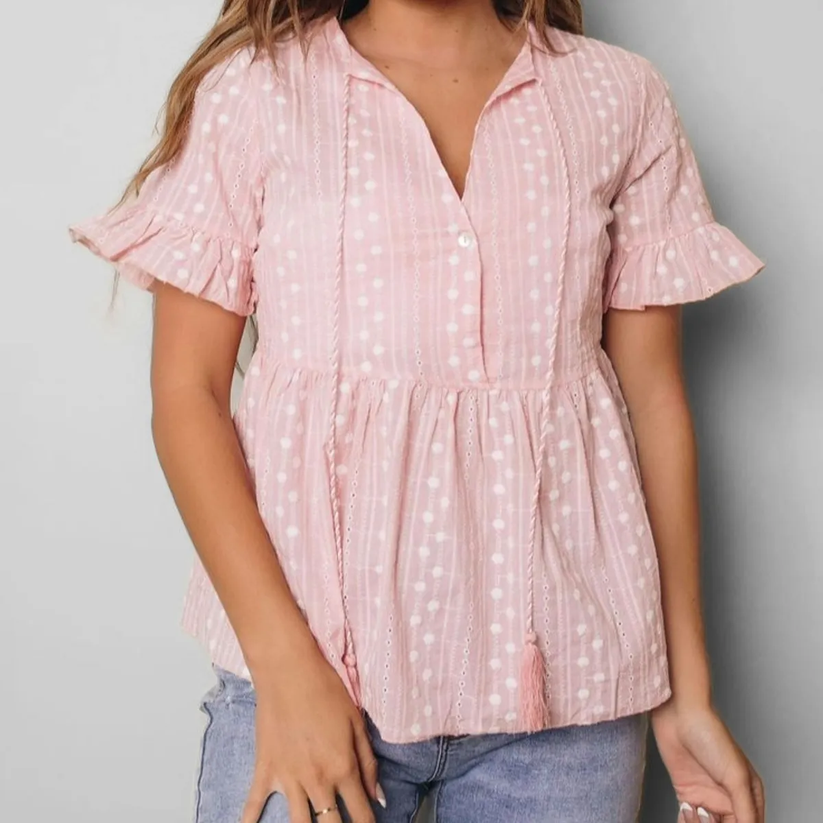 ARRAKASTA - Top de algodón bordado