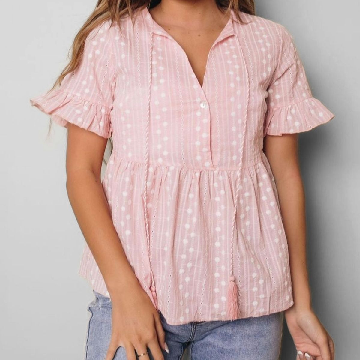 ARRAKASTA - Top de algodón bordado