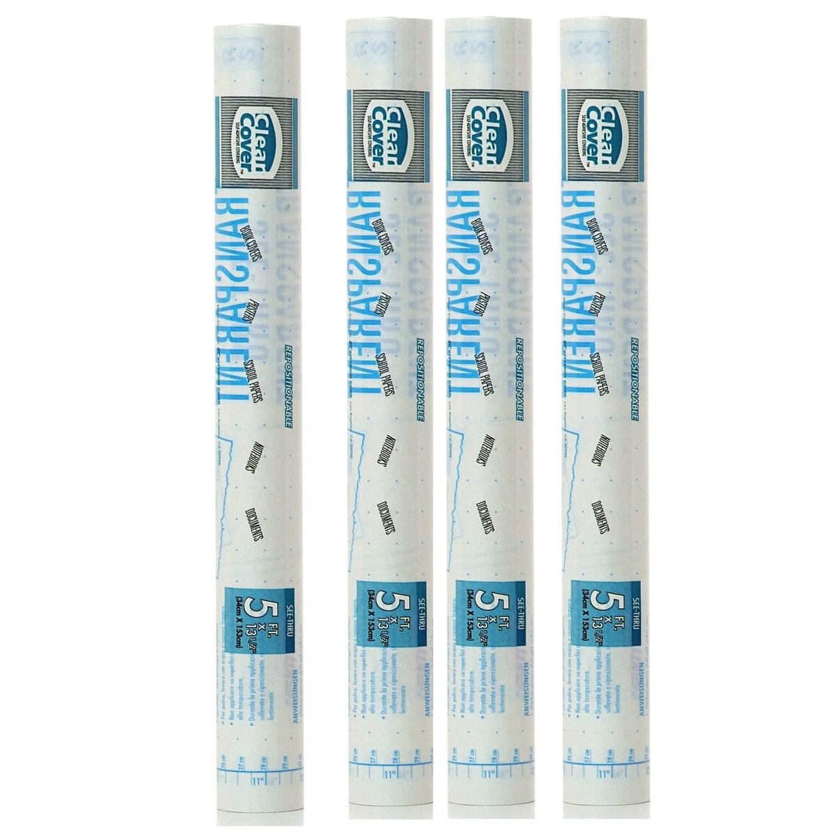 CONTACT - Pack 4 rollos Papel Adhesivo Transparente 152x34cm