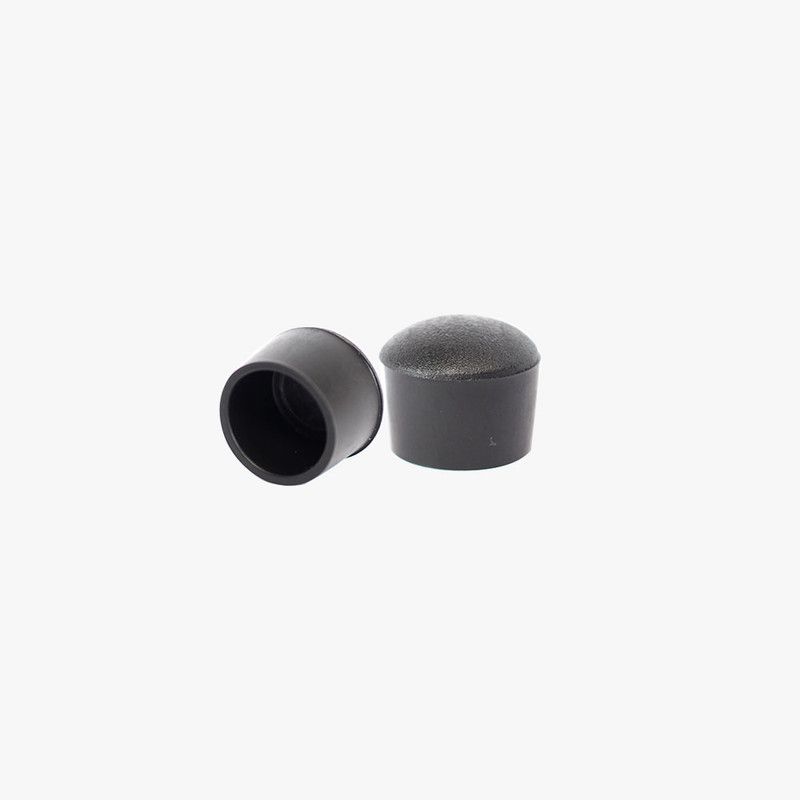 MOHICAN - REGATÓN 5/8'' REDONDO EXTERIOR NEGRO PACK 4 UNI