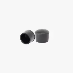 MOHICAN - REGATÓN 5/8'' REDONDO EXTERIOR NEGRO PACK 4 UNI