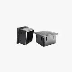 MOHICAN - REGATÓN 40 x 40 MM CUADRADO INTERIOR NEGRO PACK 4 UNI