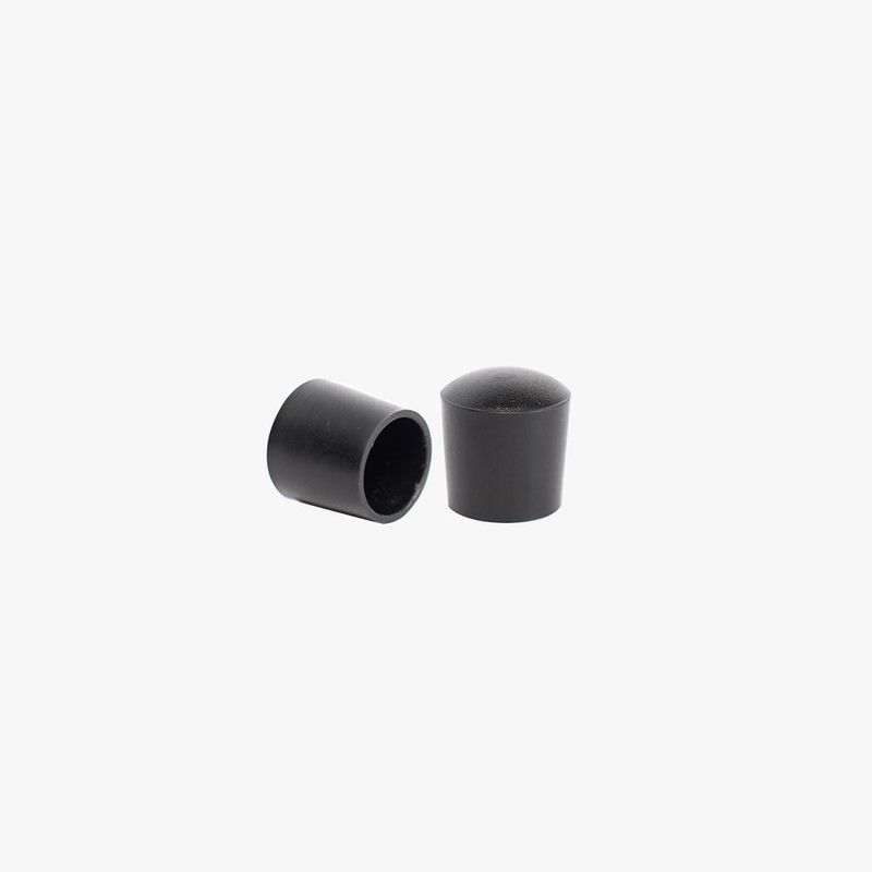 MOHICAN - REGATÓN 1/2'' REDONDO EXTERIOR NEGRO PACK 4 UNI