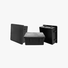MOHICAN - REGATÓN 50 x 50 MM CUADRADO INTERIOR NEGRO PACK 4 UNI