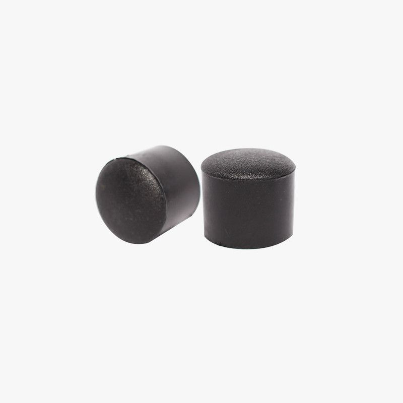 MOHICAN - REGATÓN 7/8'' REDONDO EXTERIOR NEGRO PACK 4 UNI