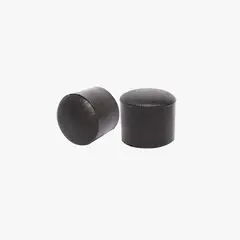 MOHICAN - REGATÓN 7/8'' REDONDO EXTERIOR NEGRO PACK 4 UNI