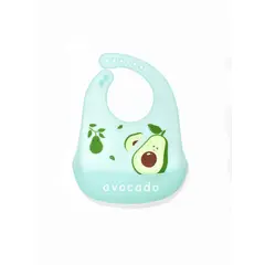 GENERICO - Babero de Silicona para bebé diseño palta