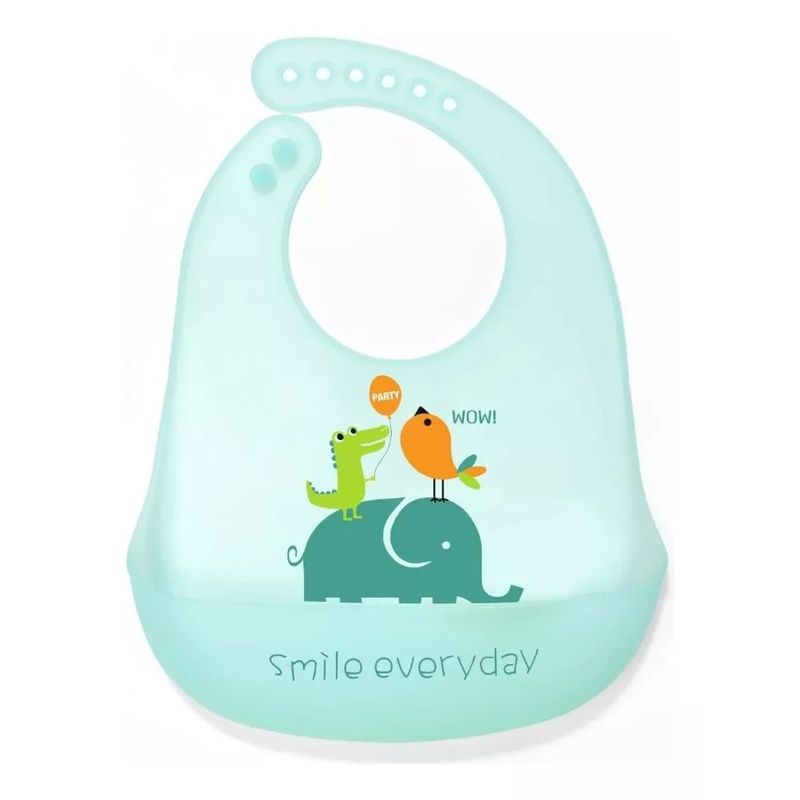 GENERICO - Babero de Silicona para bebé diseño Elefante