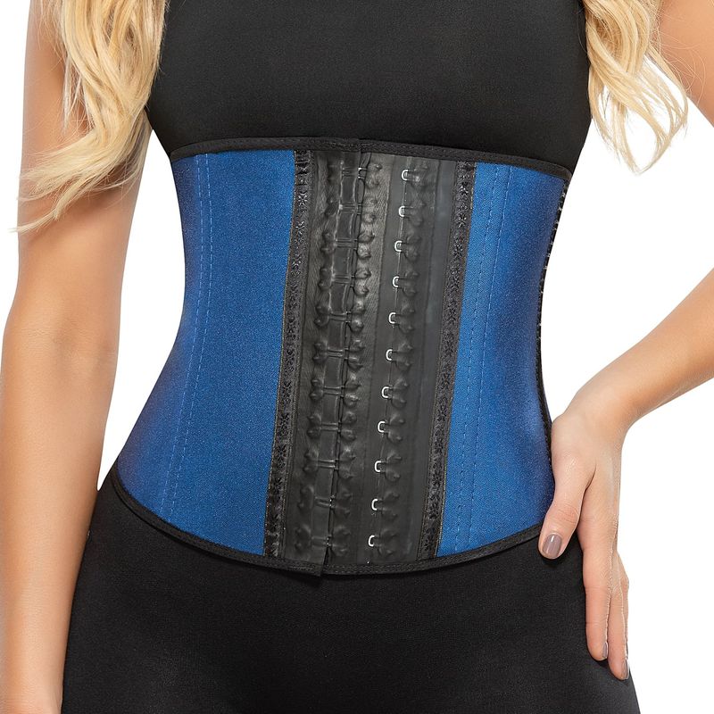 ANN CHERY - Ann Chery 2039 Cinturilla Metalizada Azul con 2 Corridas de broches