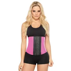 ANN CHERY - 2039 Cinturilla Metalizada Fucsia con 2 Corridas de broches