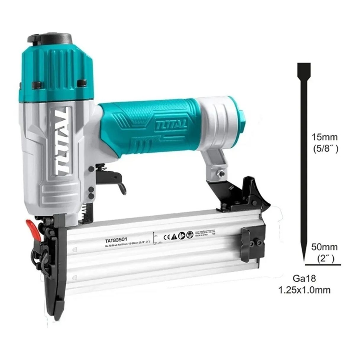 TOTAL TOOLS - Pistola Clavadora Neumatica 15-50mm