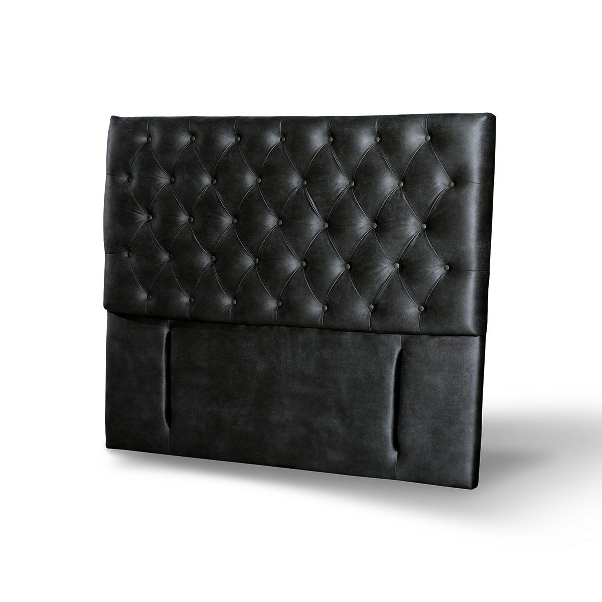 LATAM HOME - RESPALDO FLORENCIA CUERO NEGRO 2 PZA