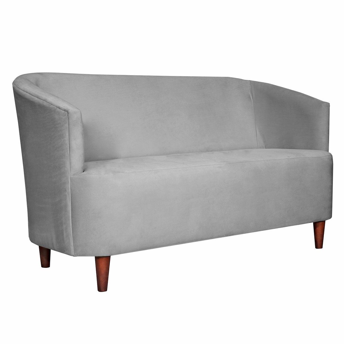 MASEL - SOFA 2C  OSLO FELPA GRIS  160X80X70