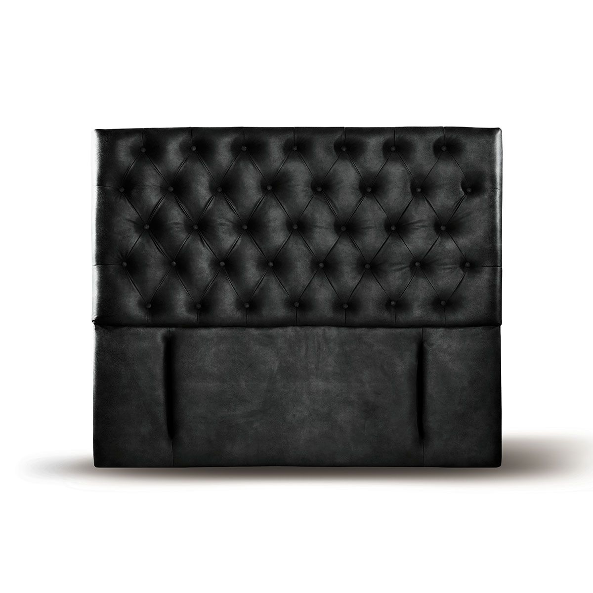 LATAM HOME - Respaldo Latam Home Florencia Negro King Capitoné Cuero