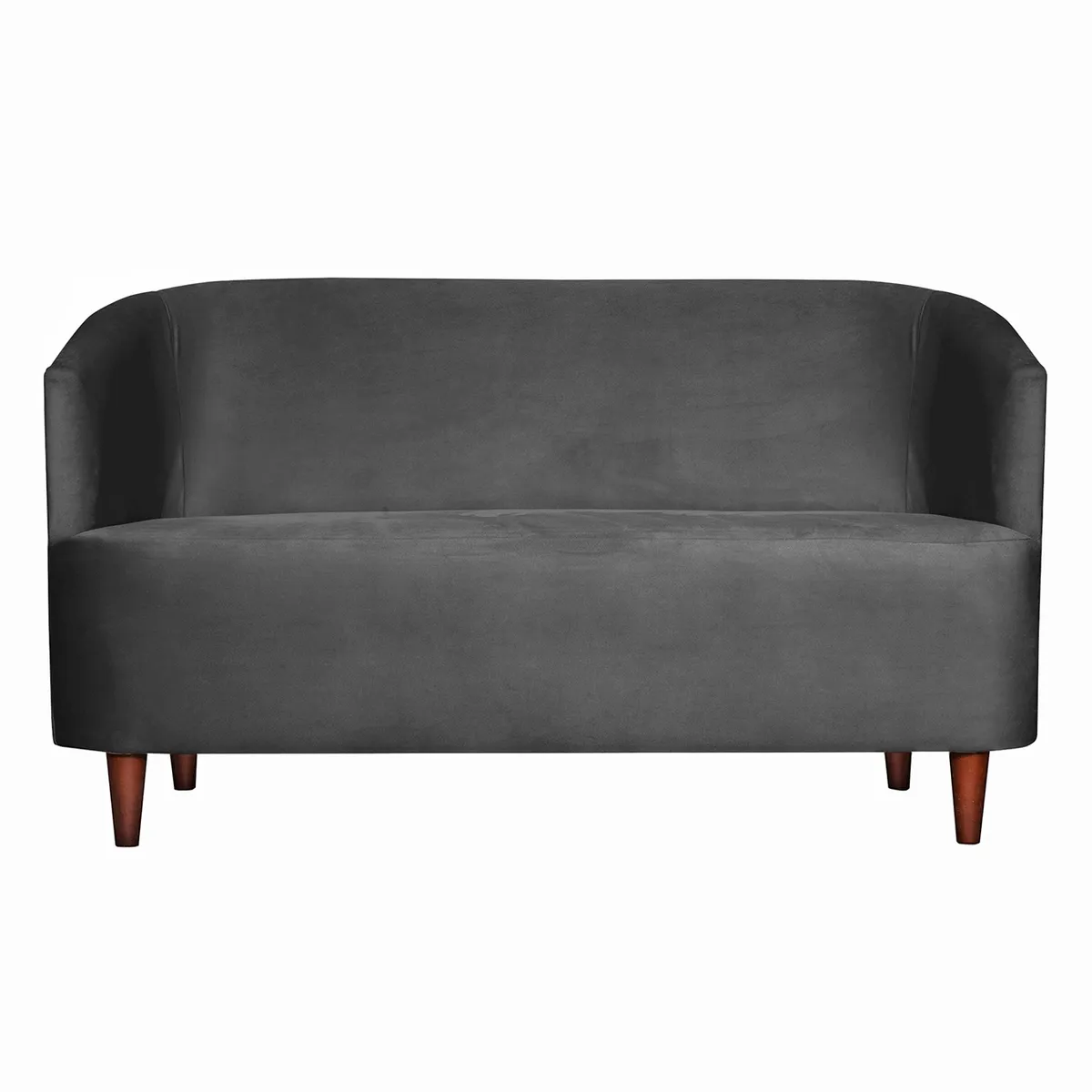 MASEL - SOFA 2C  OSLO FELPA GRIS OSCURO  160X80X70