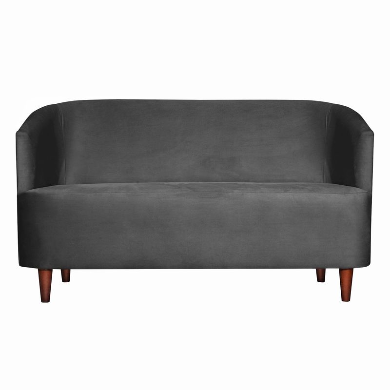 MASEL - SOFA 2C  OSLO FELPA GRIS OSCURO  160X80X70