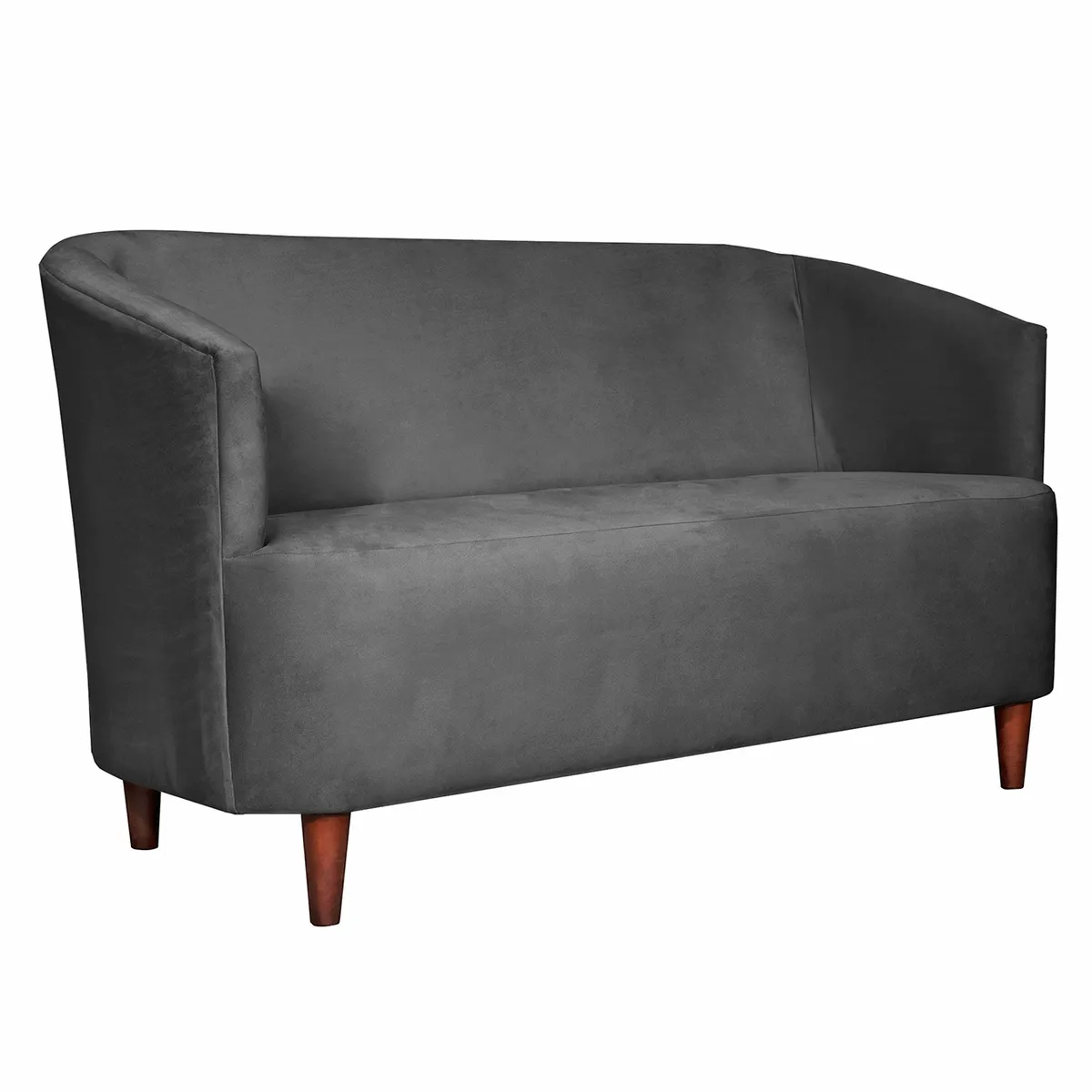 MASEL - SOFA 2C  OSLO FELPA GRIS OSCURO  160X80X70
