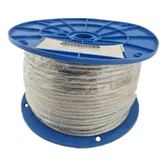 GENERICO - Piola Cable De Acero 5.0 Mm Rollo 100 Metros Galvanizado