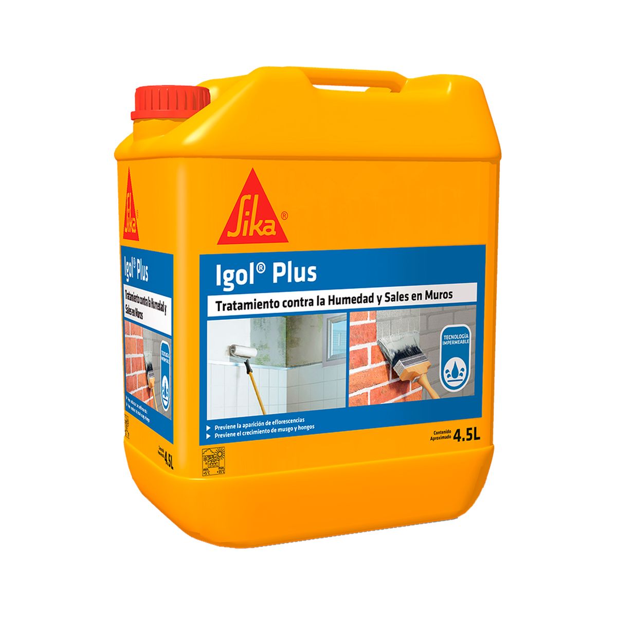 SIKA - IGOL PLUS - Tratamiento para la Humedad y Sales en Muros Bidon 4lts