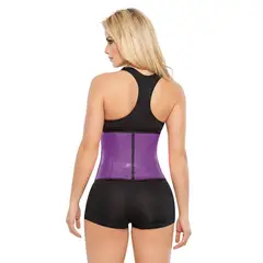 ANN CHERY - 2039 Cinturilla Metalizada Morado con 2 Corridas de broches