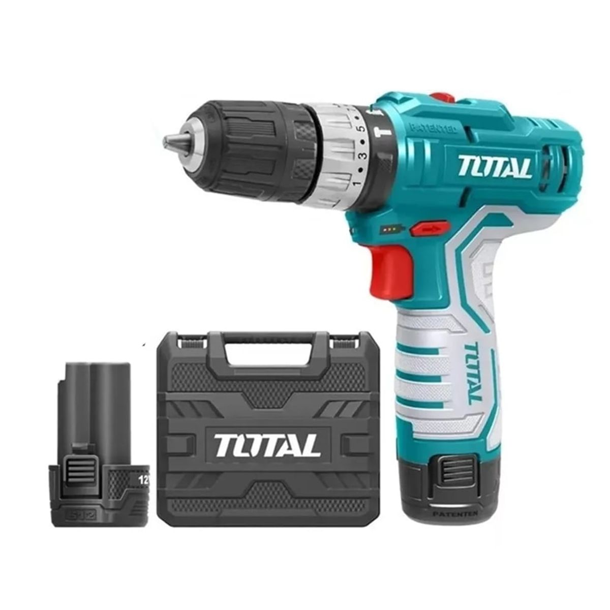 TOTAL TOOLS - Taladro Atornillador Inalambrico 2 Baterias 12v TIDLI1232
