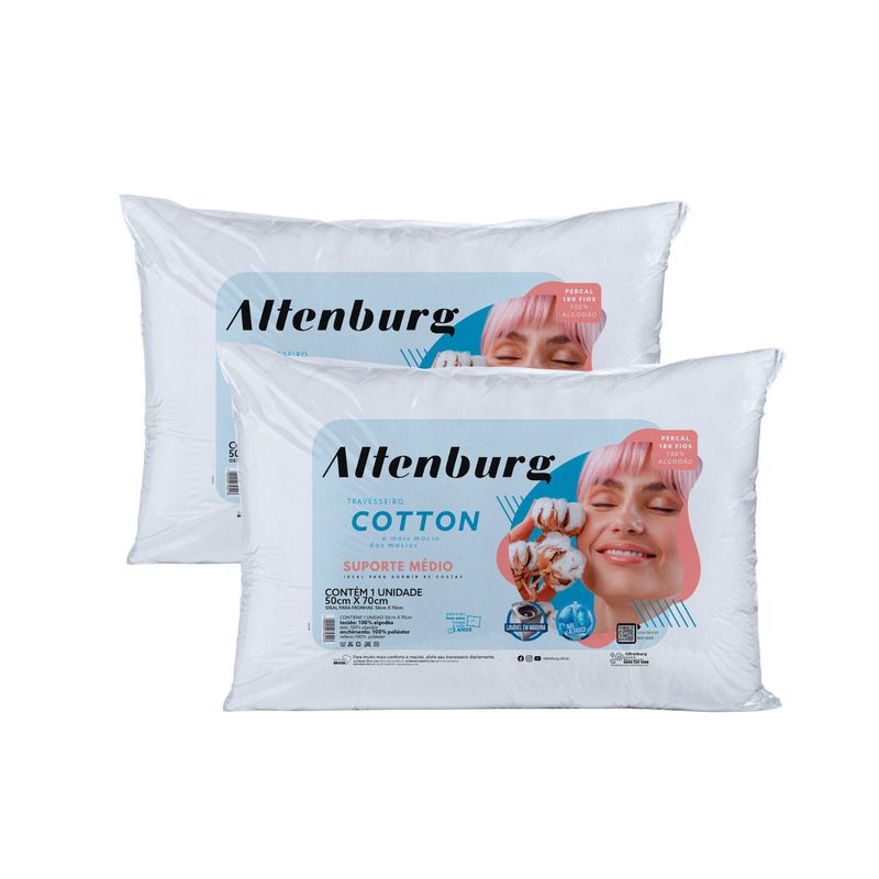 DECOMONDO - Set Almohada Altenburg Cotton 100 Algodón
